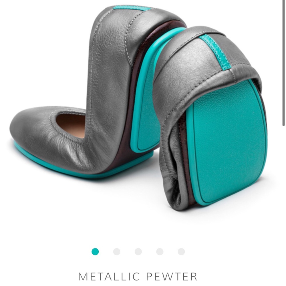 Tieks Metallic Pewter Size 8